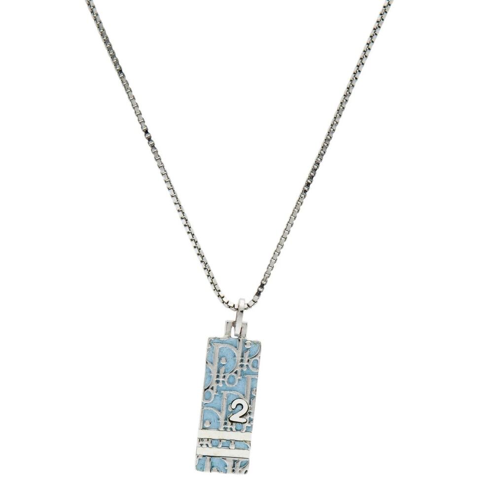 17. Dior Light Blue Trotter Necklace - Picture 1 of 9